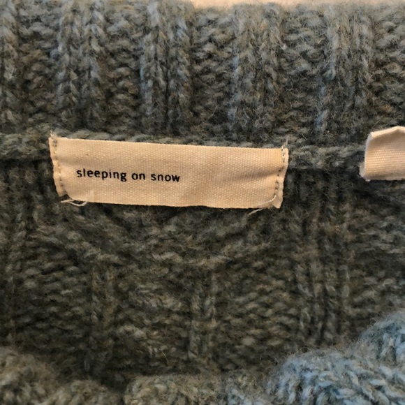 Cottagecore wool sleeping on snow button down sweater - Picture 5 of 9